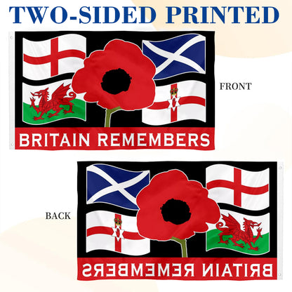 Remembrance British Lest We Forget flag 3x5ft banner man cave