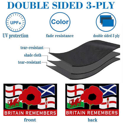 Remembrance British Lest We Forget flag 3x5ft banner man cave