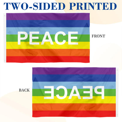 Rainbow Pace letter flag 3x5ft banner man cave