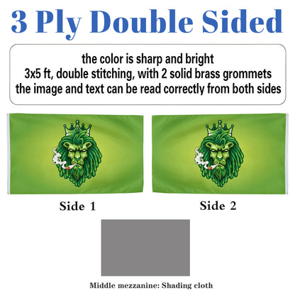 Rasta King Lion flag 3x5ft banner man cave