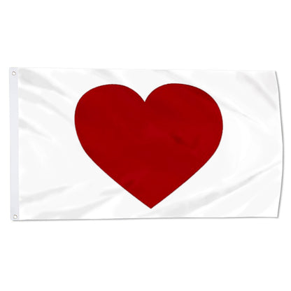 Red Heart Love flag 3x5ft banner man cave