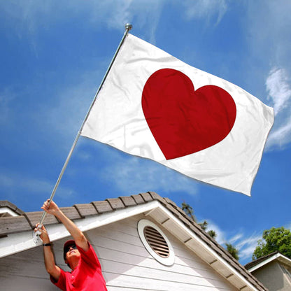 Red Heart Love flag 3x5ft banner man cave