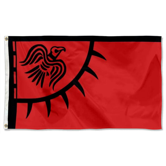 Red Viking Raven flag 3x5ft banner man cave