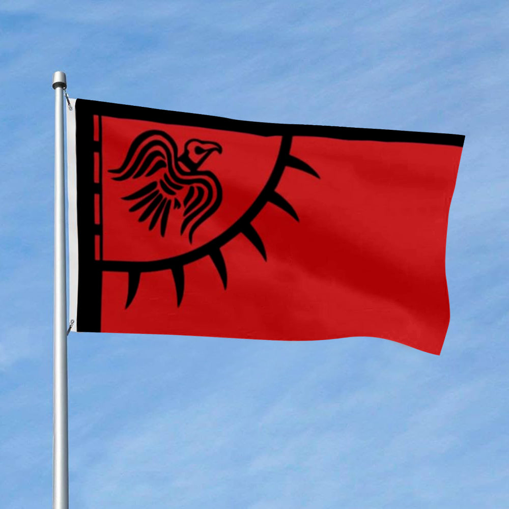 Red Viking Raven flag 3x5ft banner man cave