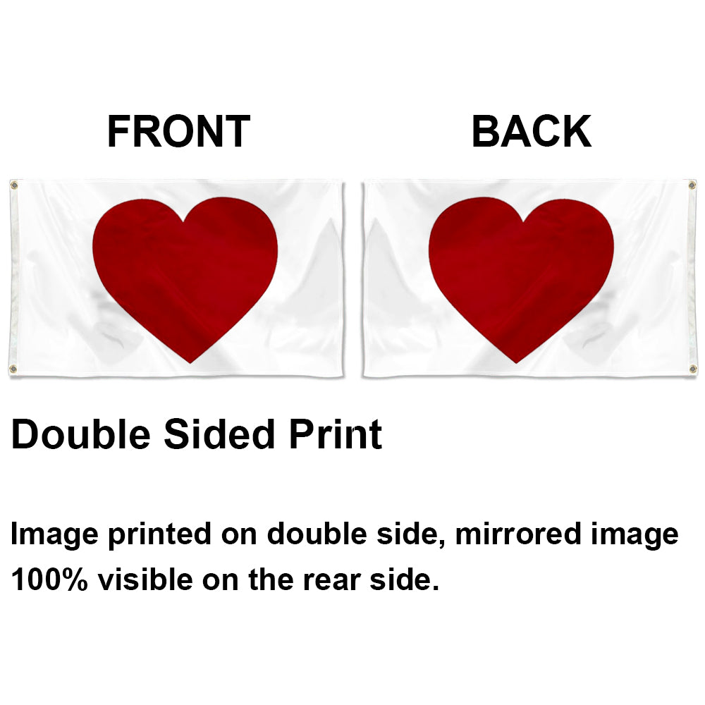 Red Heart Love flag 3x5ft banner man cave