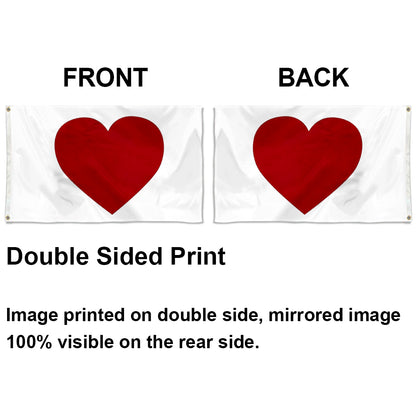 Red Heart Love flag 3x5ft banner man cave