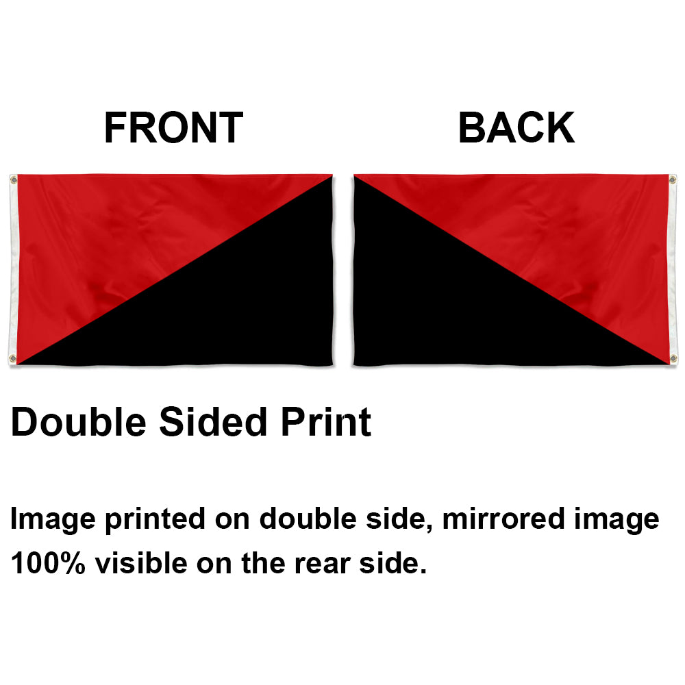 Red and Black Anarchist flag 3x5ft banner man cave