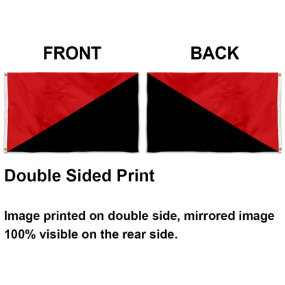 Red and Black Anarchist flag 3x5ft banner man cave