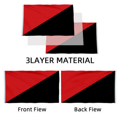 Red and Black Anarchist flag 3x5ft banner man cave