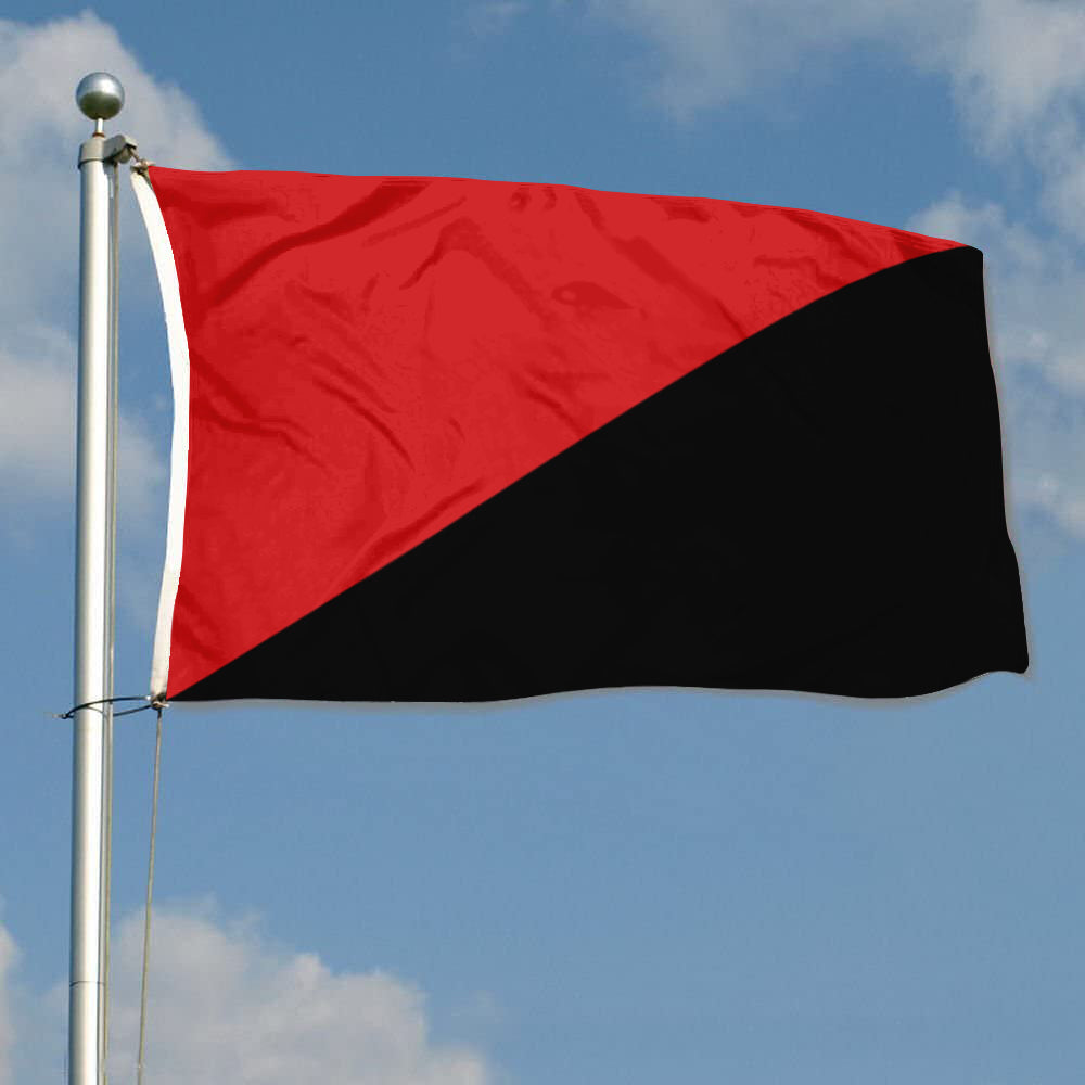 Red and Black Anarchist flag 3x5ft banner man cave