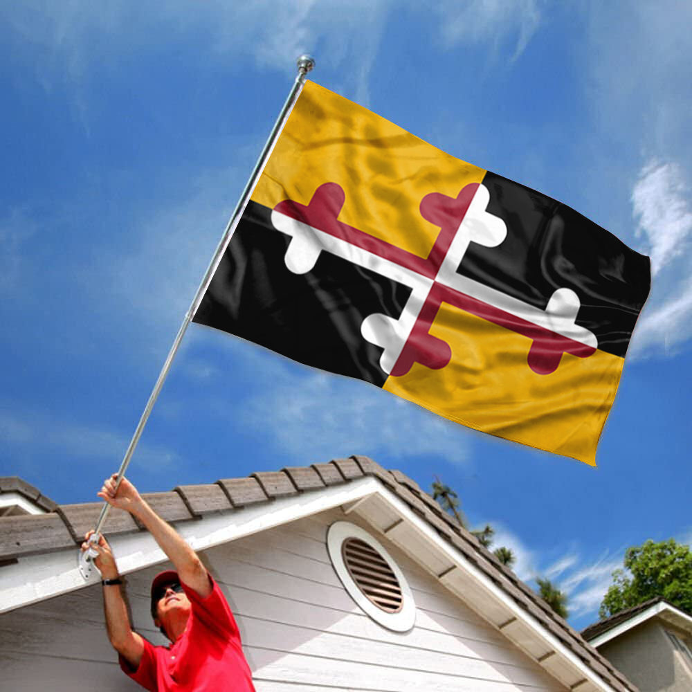 Redesigned Maryland State flag 3x5ft banner man cave