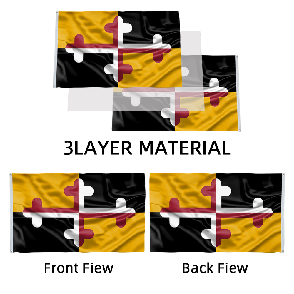 Redesigned Maryland State flag 3x5ft banner man cave