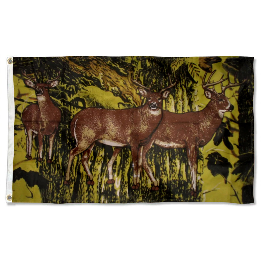 Redneck Camouflage Hunting Three Deer flag 3x5ft banner man cave