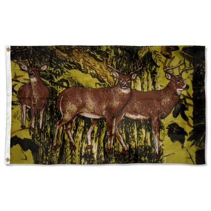 Redneck Camouflage Hunting Three Deer flag 3x5ft banner man cave
