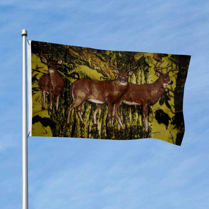 Redneck Camouflage Hunting Three Deer flag 3x5ft banner man cave