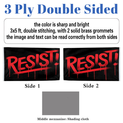 Resist flag 3x5ft banner man cave