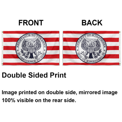 Resistance to Liberty Is Obedience To God flag 3x5ft banner man cave