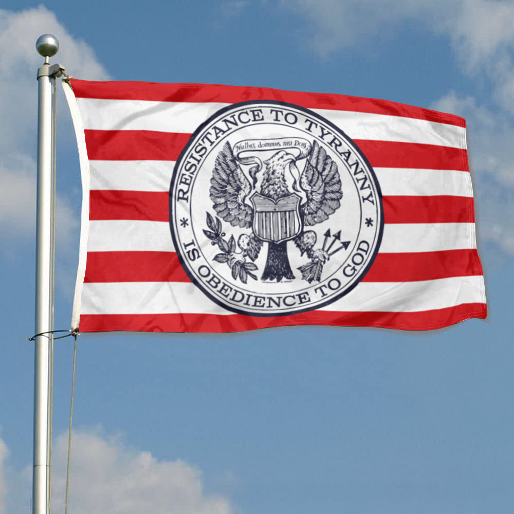 Resistance to Liberty Is Obedience To God flag 3x5ft banner man cave
