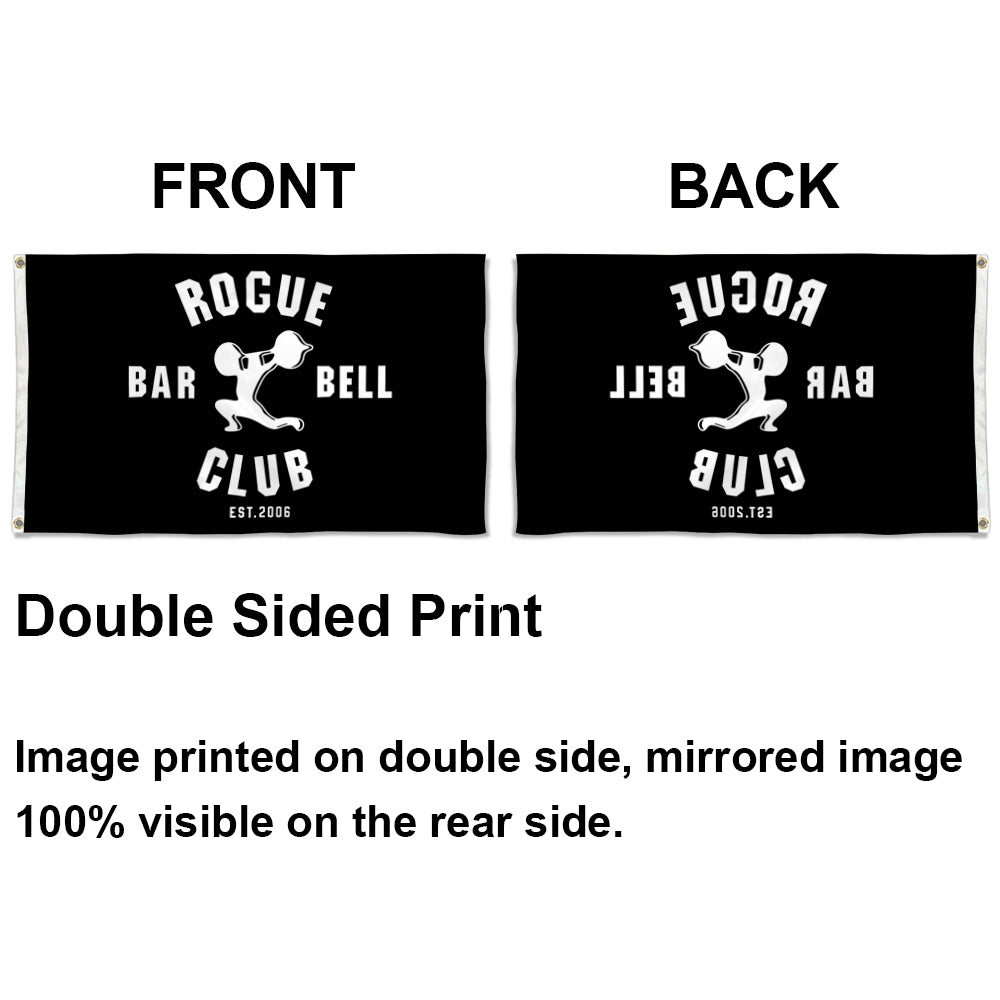 "Rogue Barbell Club" Gym flag 3x5ft banner man cave