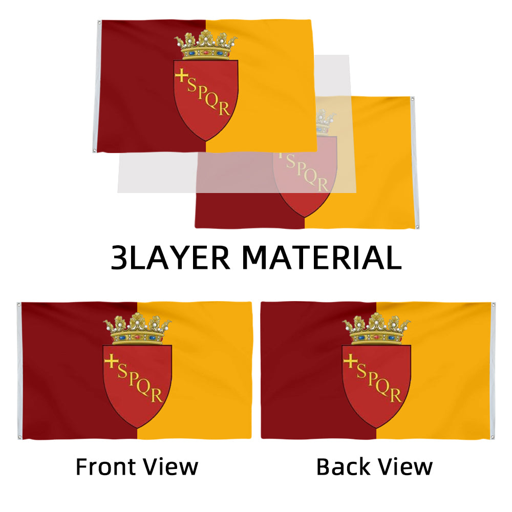 Rome City Coat of Arms flag 3x5ft banner man cave