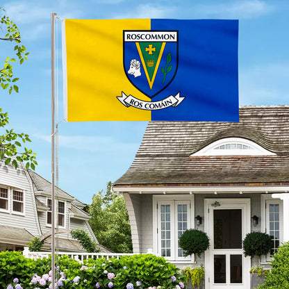Roscommon County Coat of Arms Ireland flag 3x5ft banner man cave
