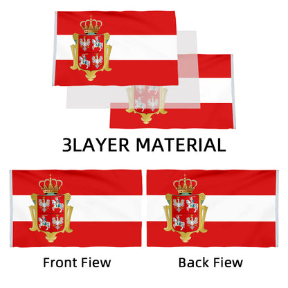 Royal Polish Lithuanian Commonwealth GDL Belarus Pogonia House Vasa White Red flag 3x5ft banner man cave