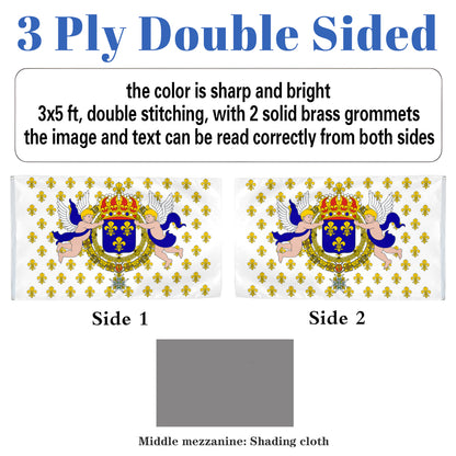 Royal Standard of the Kingdom of France flag 3x5ft banner man cave