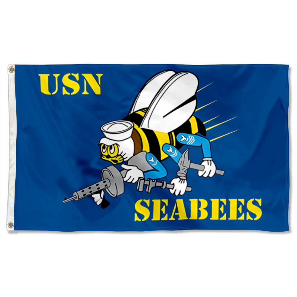 U.S. Navy Seabees flag 3x5ft banner man cave 2