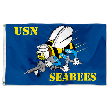 U.S. Navy Seabees flag 3x5ft banner man cave 2
