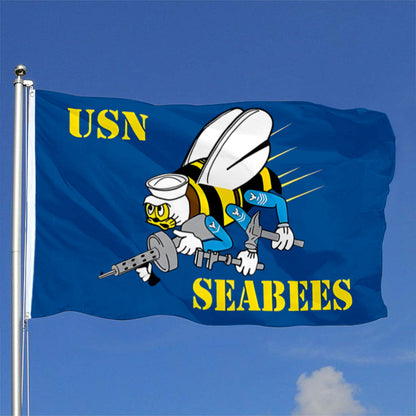 U.S. Navy Seabees flag 3x5ft banner man cave 2