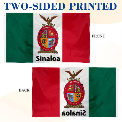 Sinaloa Mexico State flag 3x5ft banner man cave