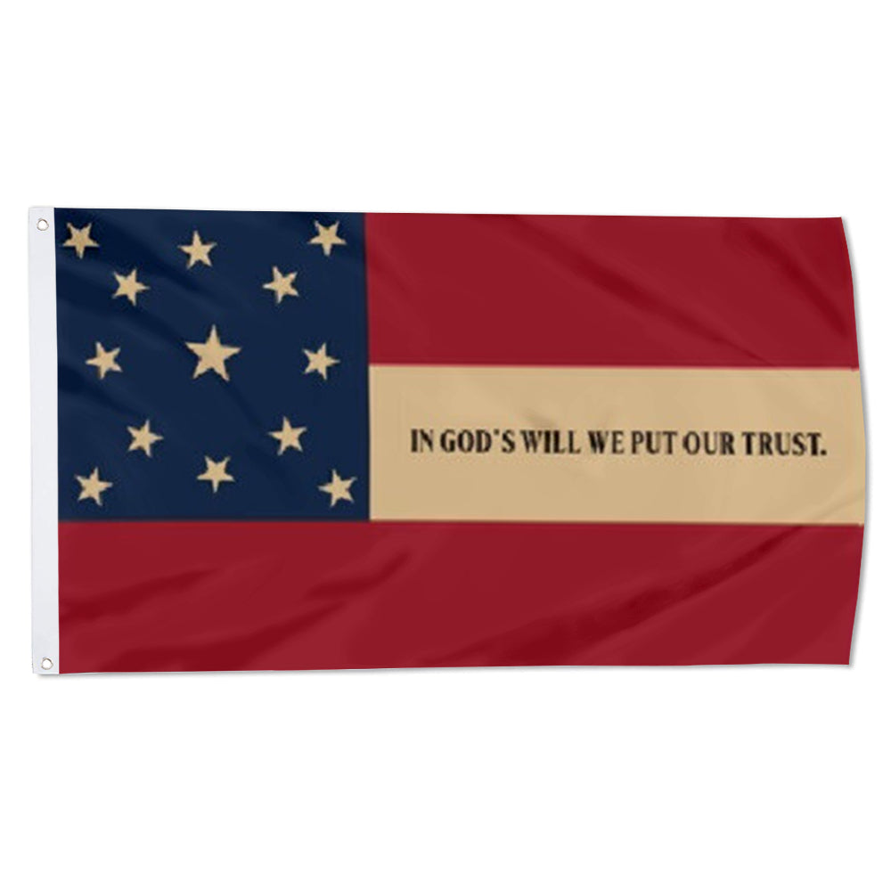 Stars And Bars 13 In God'S Will We Put Our Trust Csa Civl War Vintage flag 3x5ft banner man cave