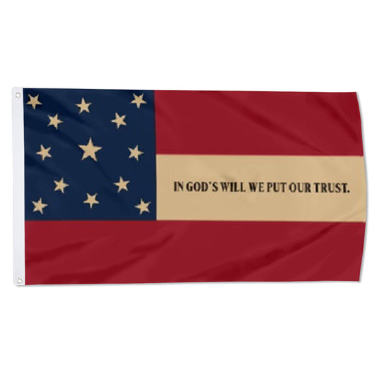 Stars And Bars 13 In God'S Will We Put Our Trust Csa Civl War Vintage flag 3x5ft banner man cave