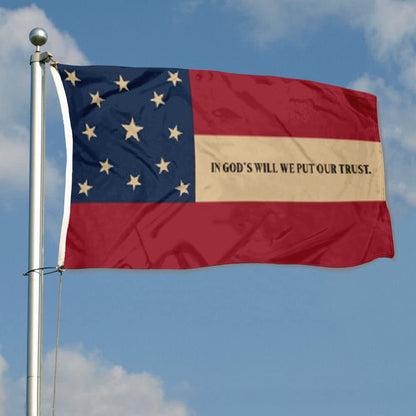 Stars And Bars 13 In God'S Will We Put Our Trust Csa Civl War Vintage flag 3x5ft banner man cave