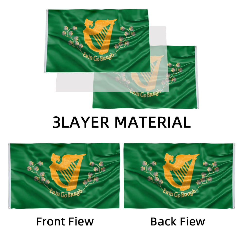 Saint Patrick's Battalion Erin Go Bragh flag 3x5ft banner man cave