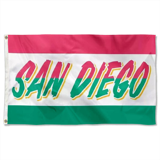 San Diego, California Theme Flag: 3x5ft Man Cave California Coastal Metropolis Culture-Style Banner
