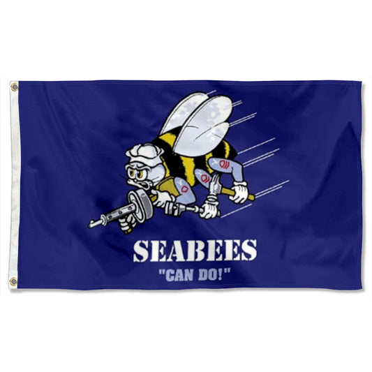 Navy Seabees flag 3x5ft banner man cave