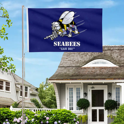 Navy Seabees flag 3x5ft banner man cave