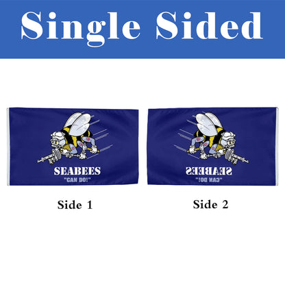 Navy Seabees flag 3x5ft banner man cave