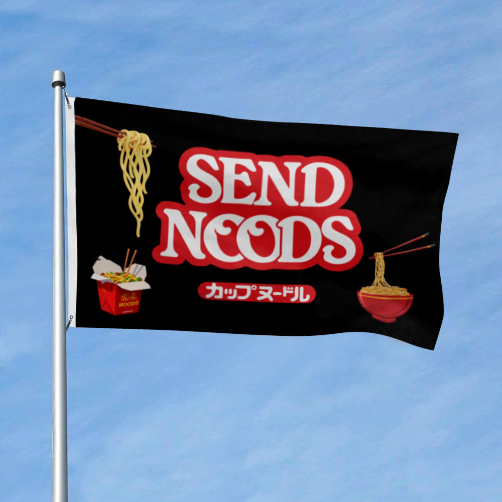 "SEND NOODS" Fun Food flag 3x5ft banner man cave
