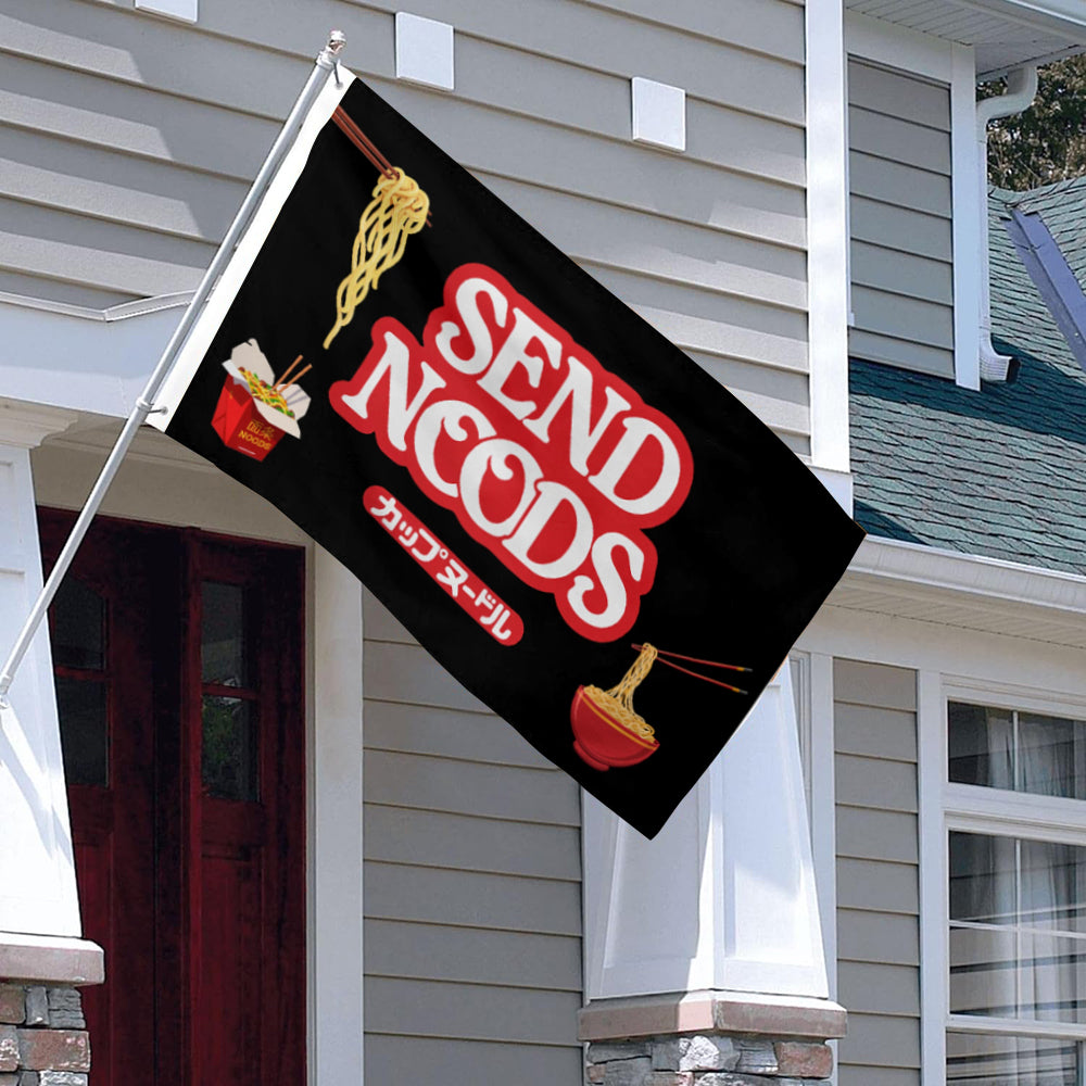 "SEND NOODS" Fun Food flag 3x5ft banner man cave