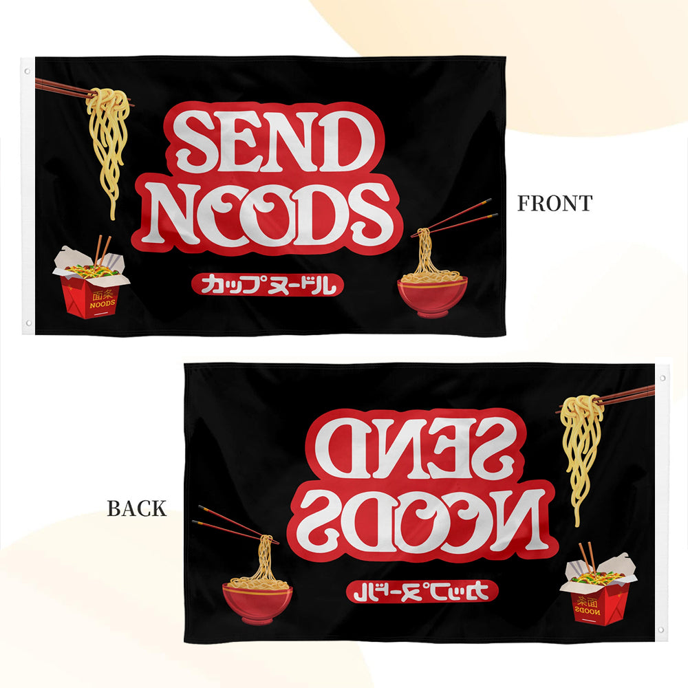 "SEND NOODS" Fun Food flag 3x5ft banner man cave