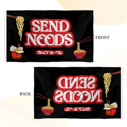 "SEND NOODS" Fun Food flag 3x5ft banner man cave