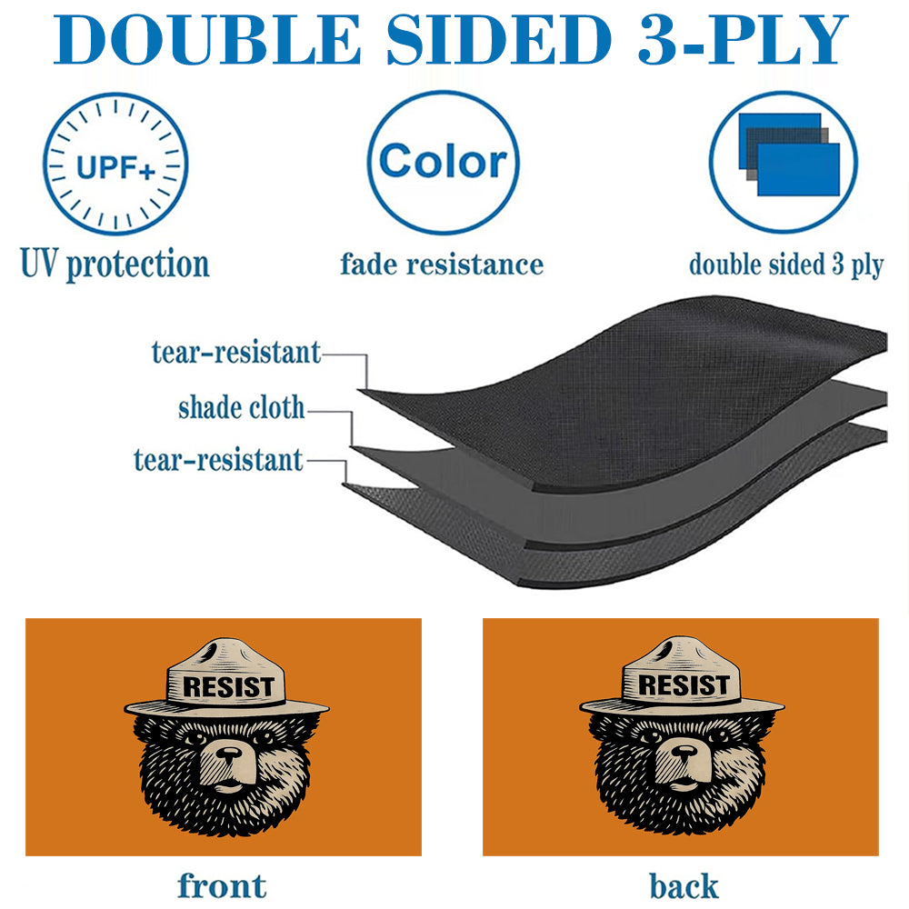 Smokey Bear RESIST flag 3x5ft banner man cave