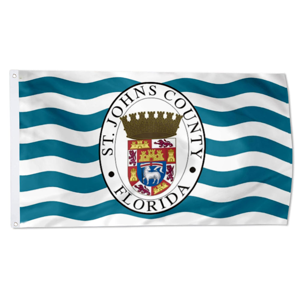 St. Johns County, Florida Theme Flag: 3x5ft Man Cave American Coastal County Culture-Style Banner