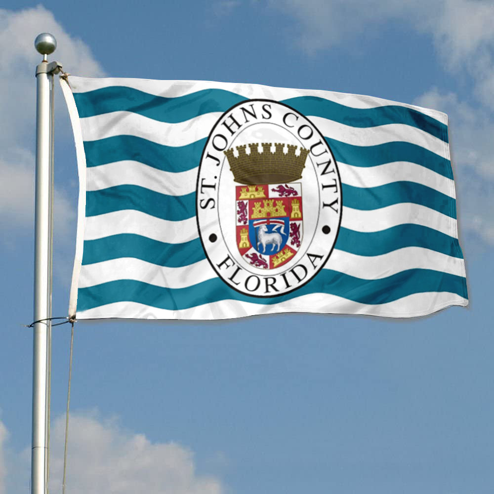 St. Johns County, Florida Theme Flag: 3x5ft Man Cave American Coastal County Culture-Style Banner