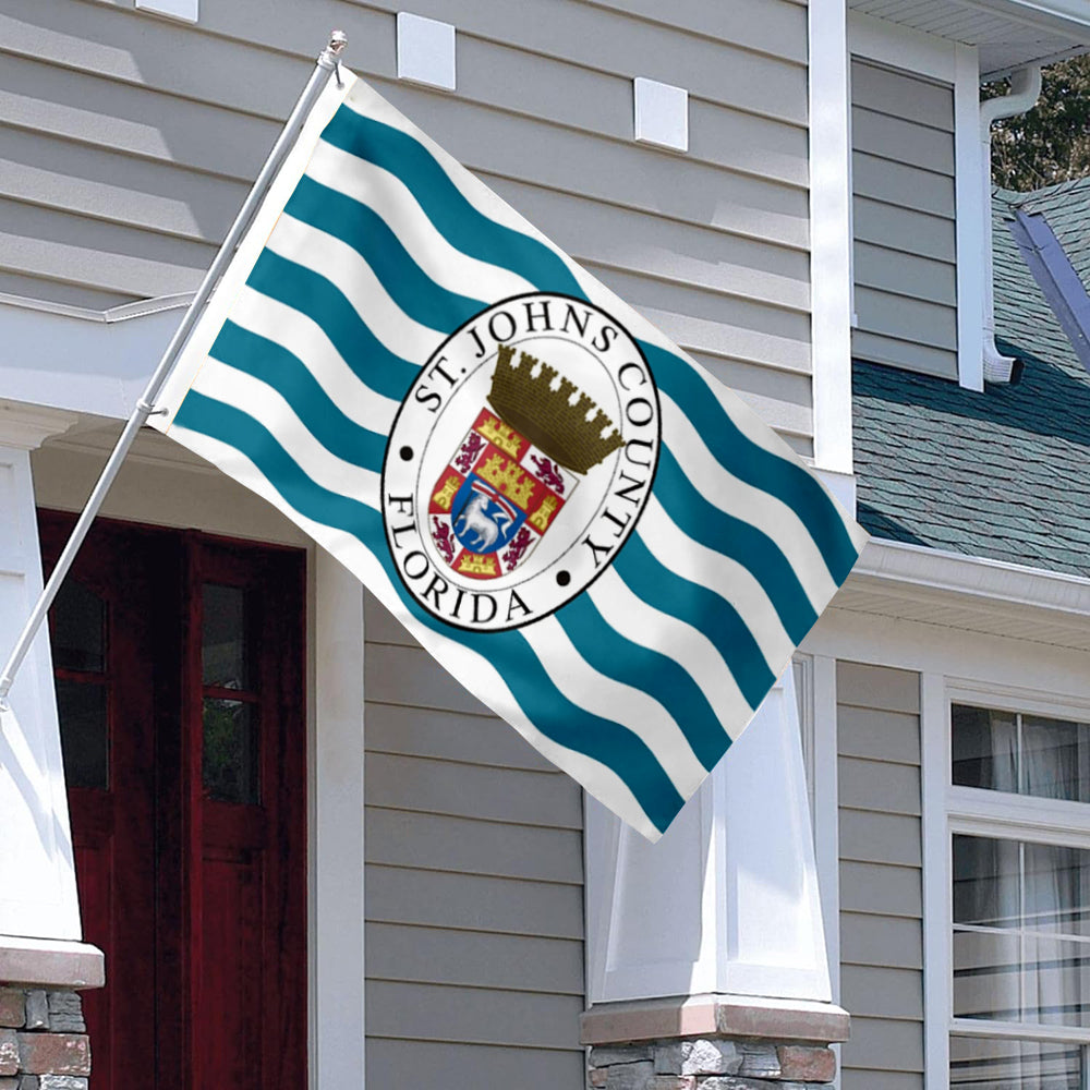 St. Johns County, Florida Theme Flag: 3x5ft Man Cave American Coastal County Culture-Style Banner