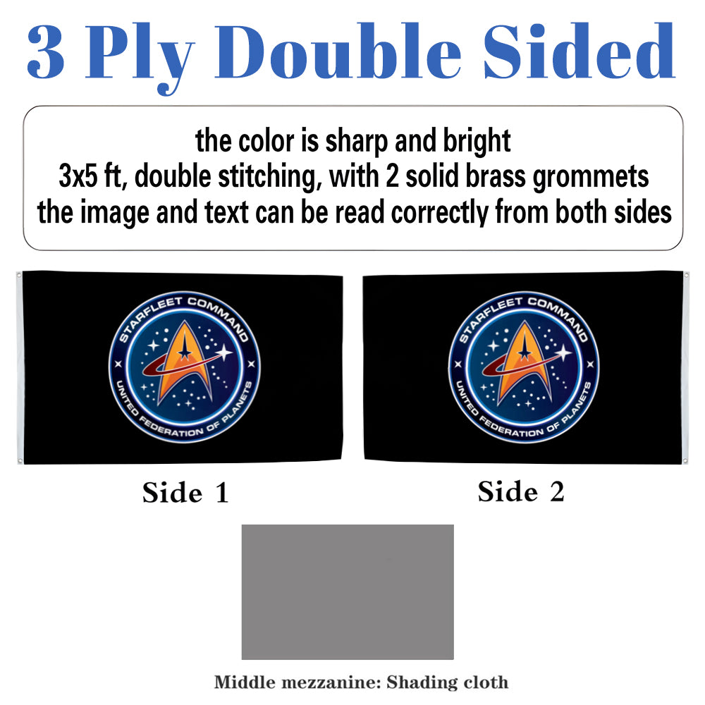 Star Trek Starfleet Command flag 3x5ft banner man cave