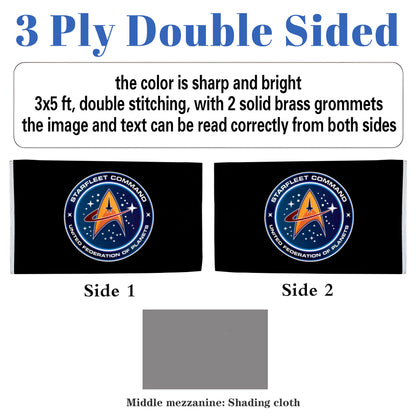 Star Trek Starfleet Command flag 3x5ft banner man cave