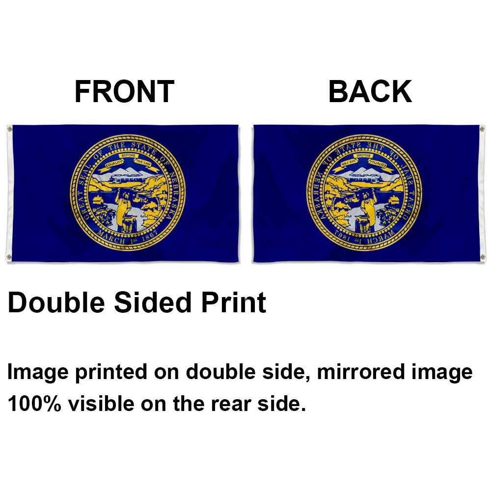 State of Nebraska Flag: 3x5ft Man Cave American Midwest State Culture-Style Banner